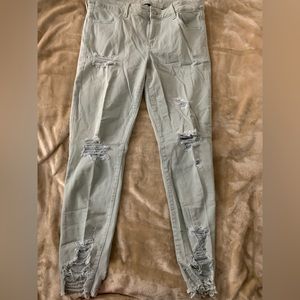 American Eagle 🦅 size 14 very light greenish blueish color jeggings